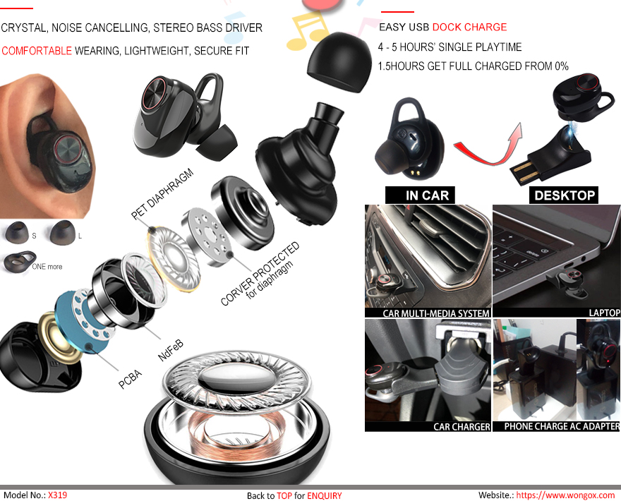 single ear headset 3D sound