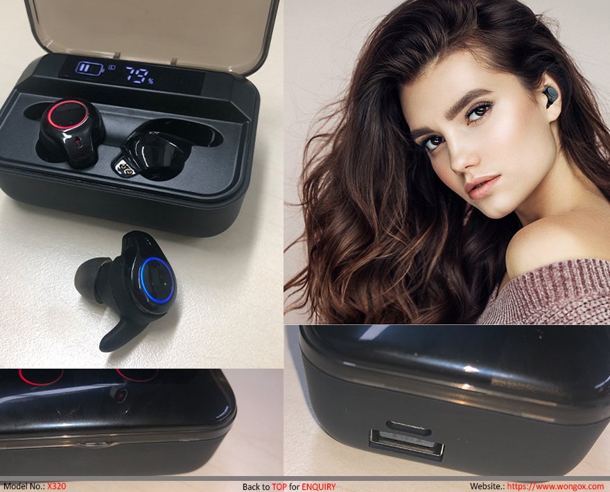 tws earbuds earphones with power bank case