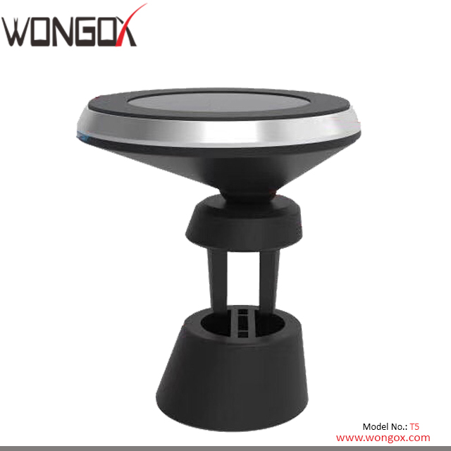Magnetic Qi wireless car charger mount with 10W 7.5W 5W Qi compatible for smart phones