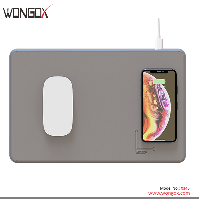 Computer Mouse Pad Wireless Charger 2 in 1, with 15